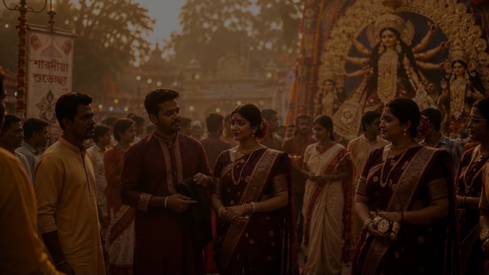 Bengali community celebrating Durga Puja
