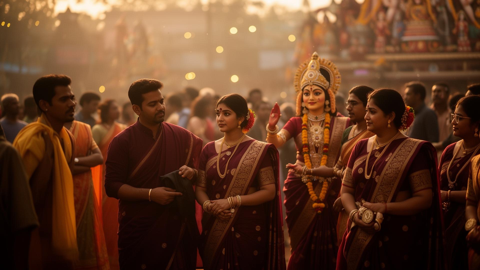 Bengali community celebrating Durga Puja